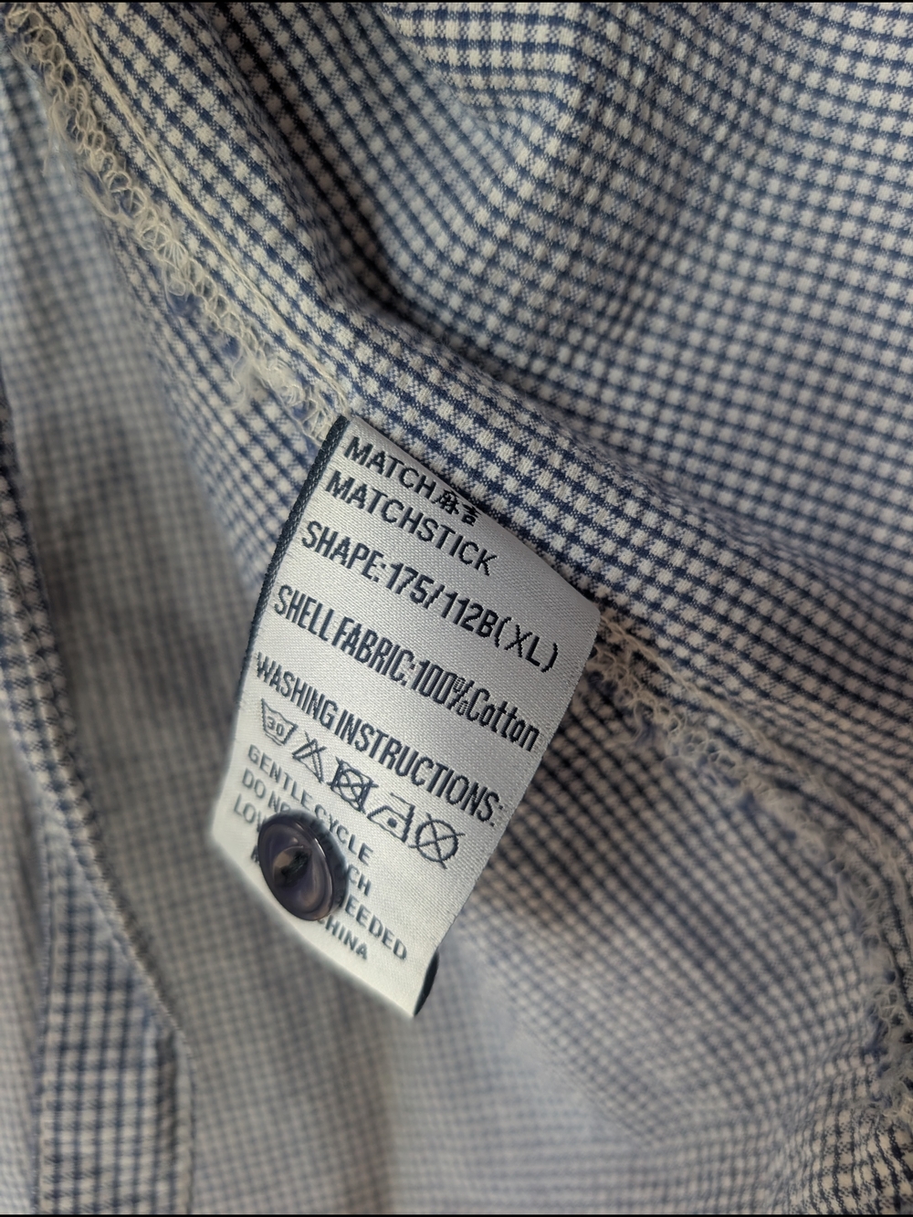 Matchstick Blue & White Mini-Check Button Front Shirt - Picture 6 of 10
